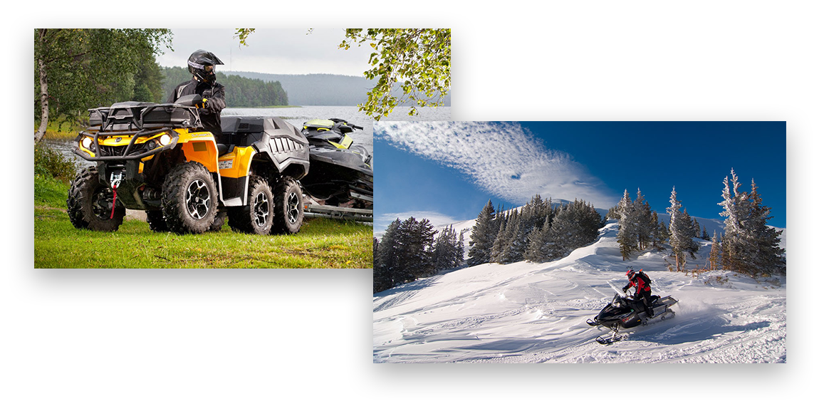 Snowmobile and ATV picture